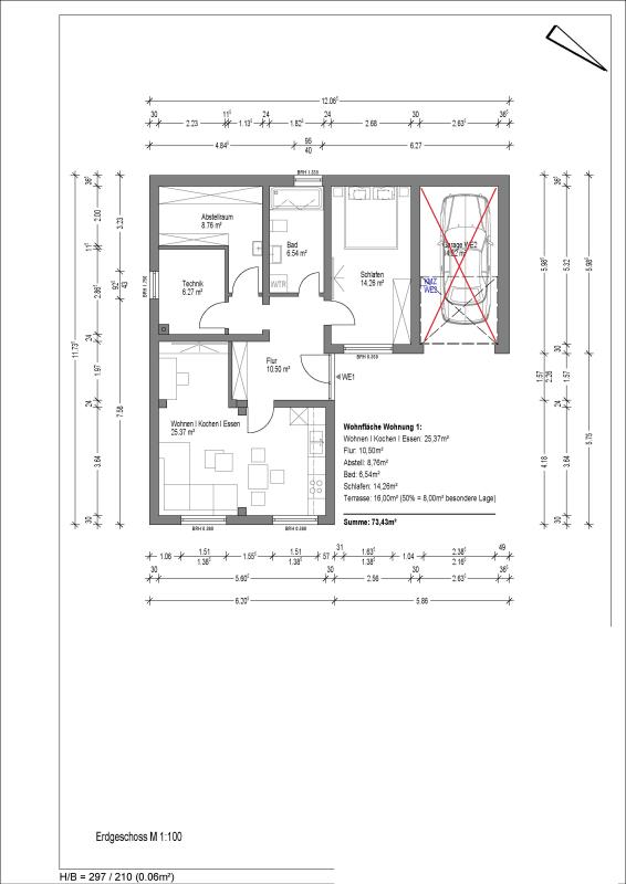 E2_Grundriss Erdgeschoss Ebernhahn Wohnung Sanierte 2-Zimmer-Erdgeschosswohnung mit Terrasse in Ebernhahn
