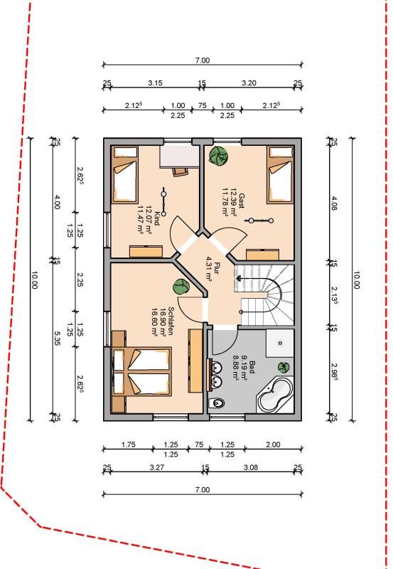 Grundriss.OG Einfamilienhaus Montabaur
