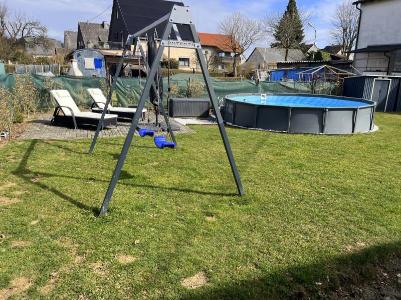 Gartenteilansicht Einfamilienhaus Ailertchen